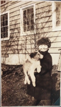 Ruth and a dog